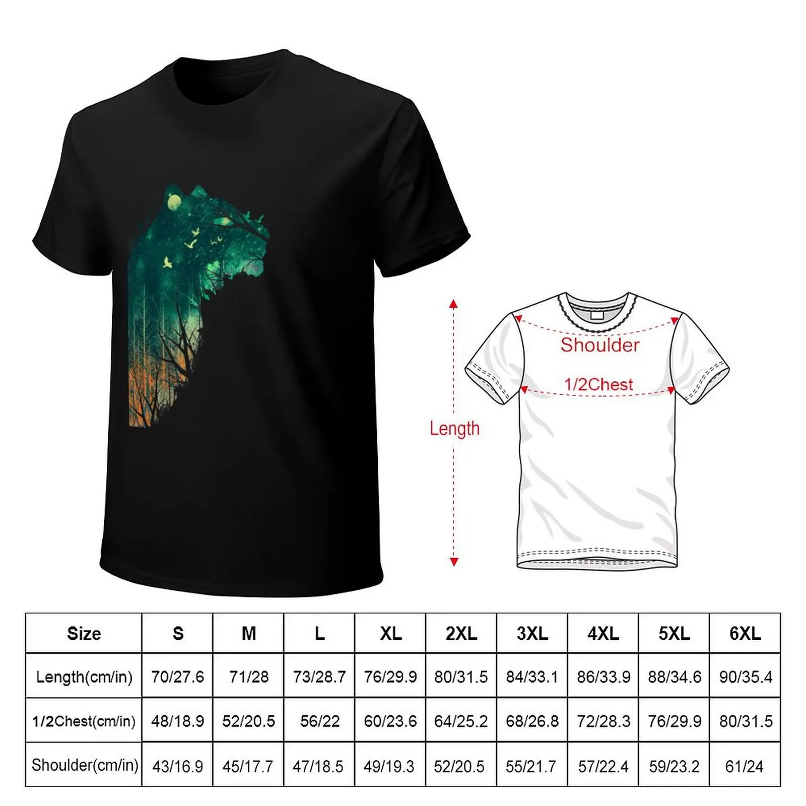 Space Tiger T-Shirt Basic Short Sleeve Cotton Blend T-Shirt