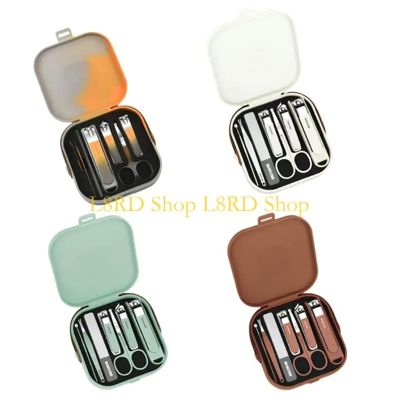L8RD Manicure Set Clippers Care Tools Grooming with Travel Case