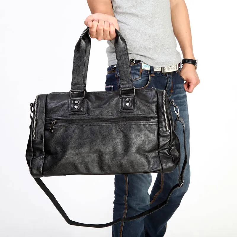 

Large Capacity Male PU Leather Travel Bag Casual Luggage Bag Multifunction Shoulder Bags Handbag Crossbody Bolsos