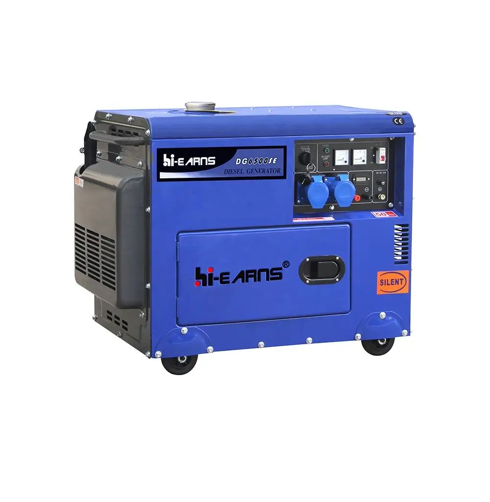 In stock, quick delivery hi-earns DG6500SE 5kva 5kw super silent die·sel generator price