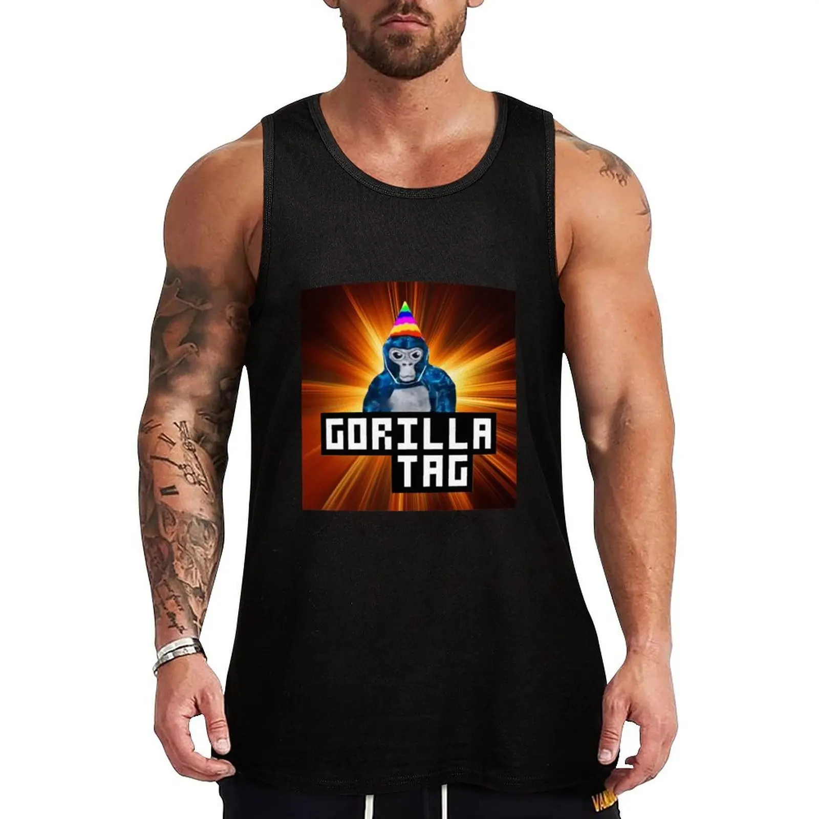 Gorilla Tag Birthday Fire Tank Top Relaxed Casual Tank Top Lightweight Summer Sleeveless
