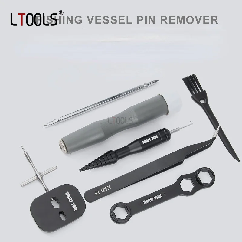 4/5/6PCS Visserij-reel Lager Pin Remover Onderhoud Multifunctionele Moersleutel Schroevendraaier Pincet Tool Gemodificeerde Water drop Wiel