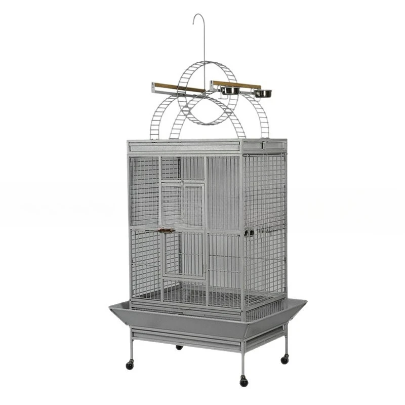 Iron parrot cage, ornamental flock bird cage, folding wire bird cage