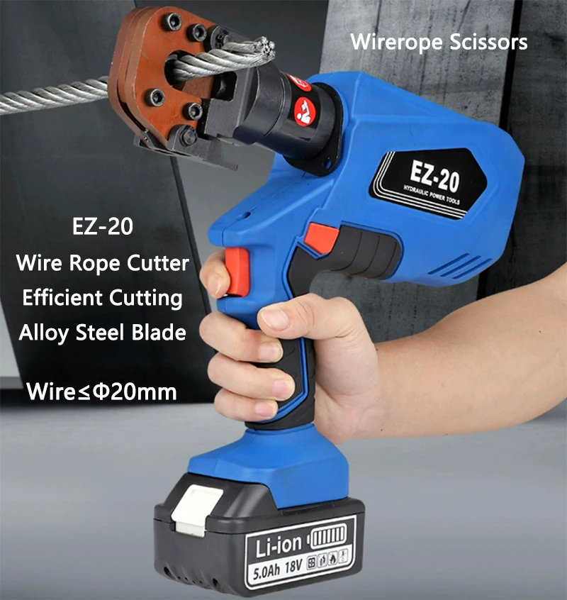 

Electric Wire Scissors Hydraulic Cutter Wirerope Cutting Scissors Armored cable Cutting EZ-20 Wire Rope Cutter 20mm
