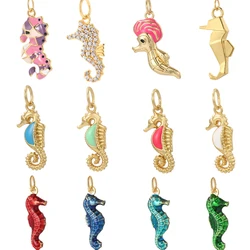 Cute Seahorse charms for jewelry making Makes Diy woman Earrings Necklaces, Braceletsand High-quality Accessories resin charm