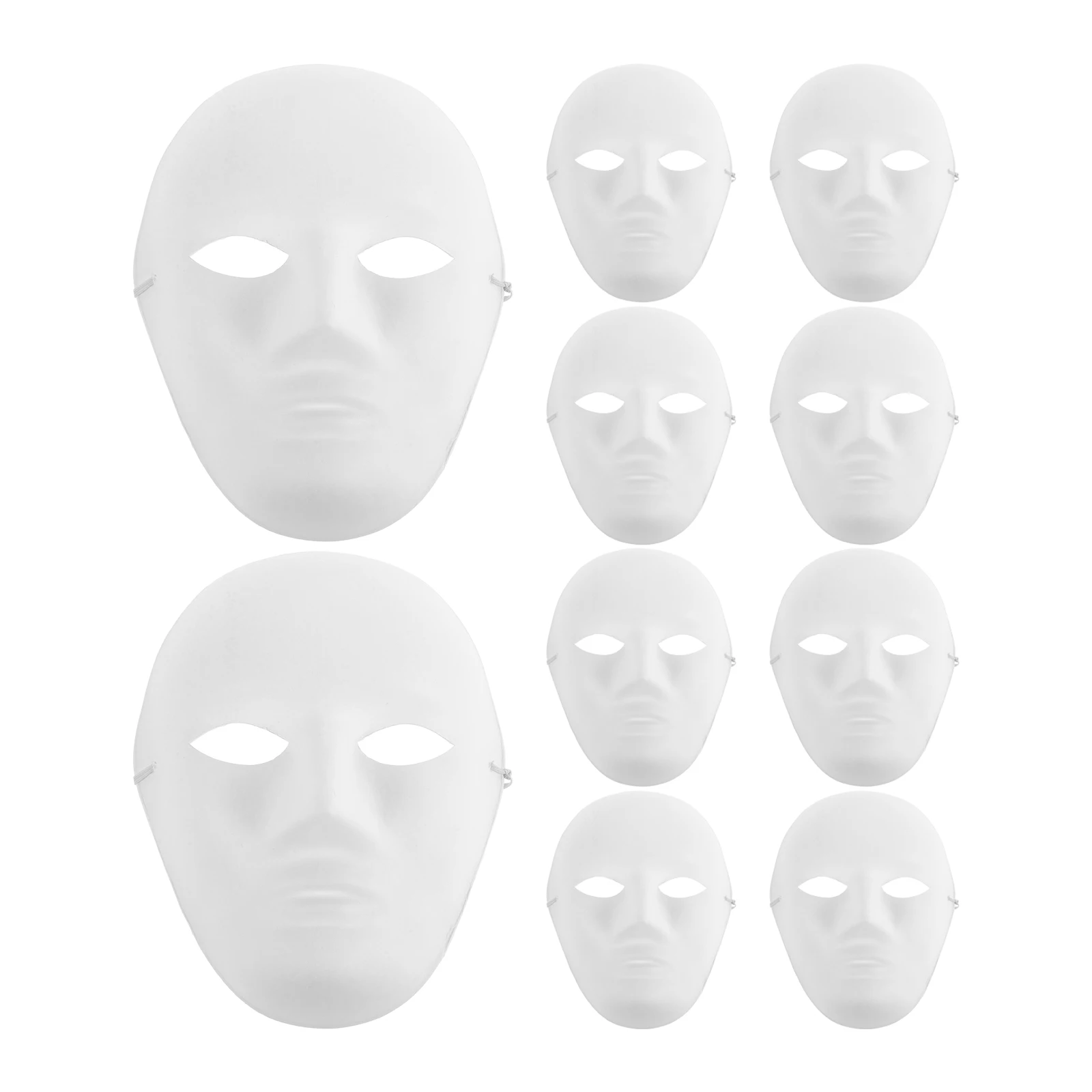 10 ชิ้นมือทาสีหน้ากากเปล่า DIY เด็กหน้ากากฮาโลวีนผู้ชายผู้หญิงหัตถกรรมน่ากลัวสไตล์ Dancer เครื่องแต่งกายของขวัญของเล่น