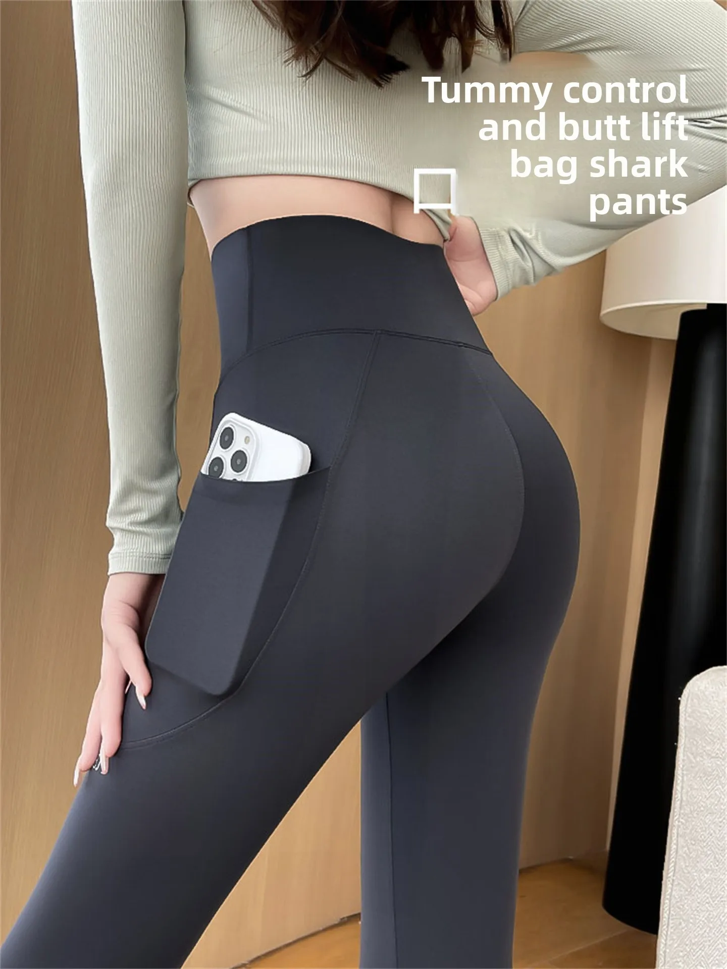 Women's Fitn Yoga Pants arkskin Fce Lined High Waist Tummy Control Long Leggings Autumn Winter Sportswear