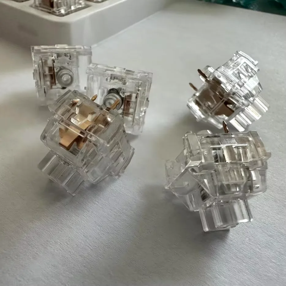 

Линейный переключатель Ice Core Crystal V3, прозрачный, 3 контакта, 45 г, RGB, пылезащитный, с горячей заменой для изготовления на заказ, механические переключатели MX для клавиатуры своими руками