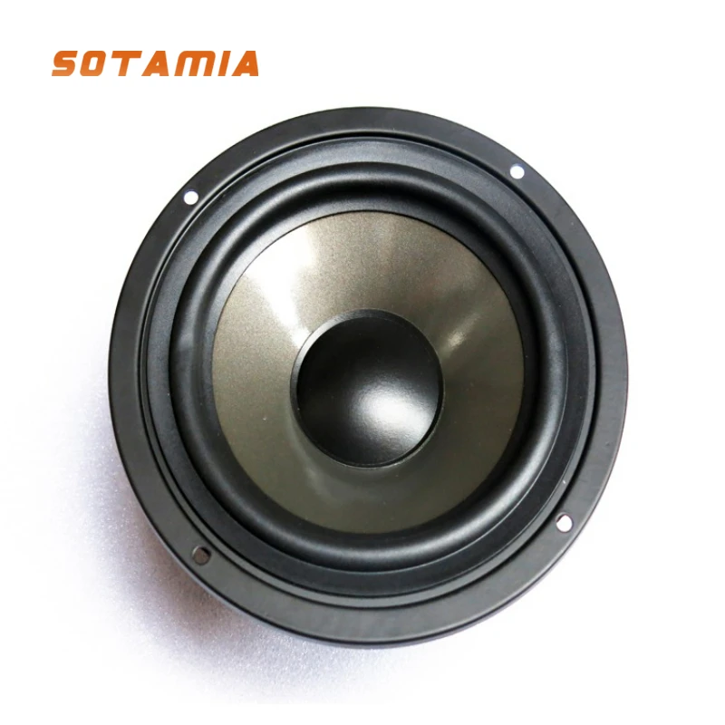 SOTAMIA 1Pcs 5.5 인치 미드베이스 8 옴 30W 고무 가장자리 용지 트레이 오디오 및 비디오 스피커 스마트 가전 스피커 교체