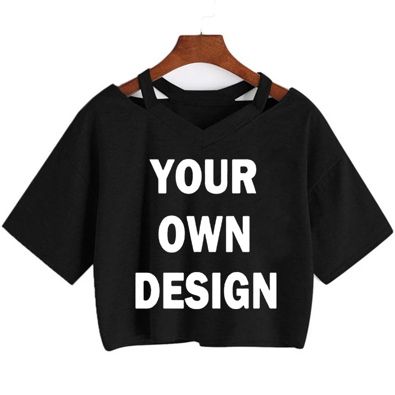 DIY Your Like Photo your Logo T-shirt  Summer Customized Printed Short Sleeved Women clothes