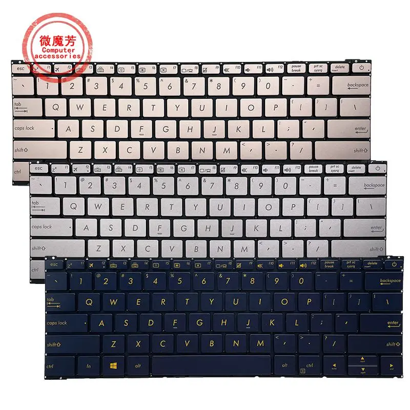 US NEW Laptop Keyboard For ASUS ZenBook 3 UX390CA UX390U UX390 UX390UA UX390UAK English laptop