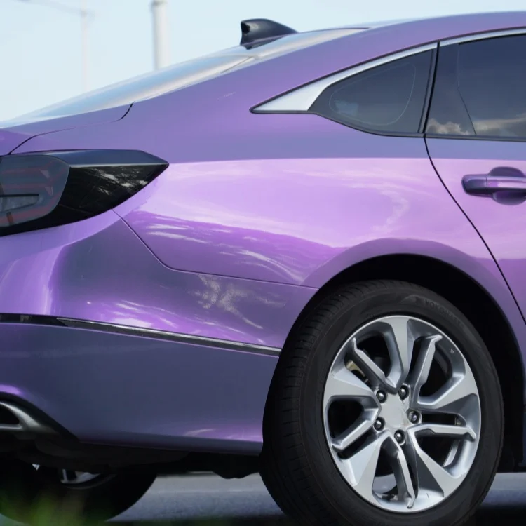 Commercio all'ingrosso per Magic Candy Grey Purple Car Body Wrap Decorazione Pellicola PVC Vinyl Wrap Funzione che cambia colore Pellicola per avvolgimento auto