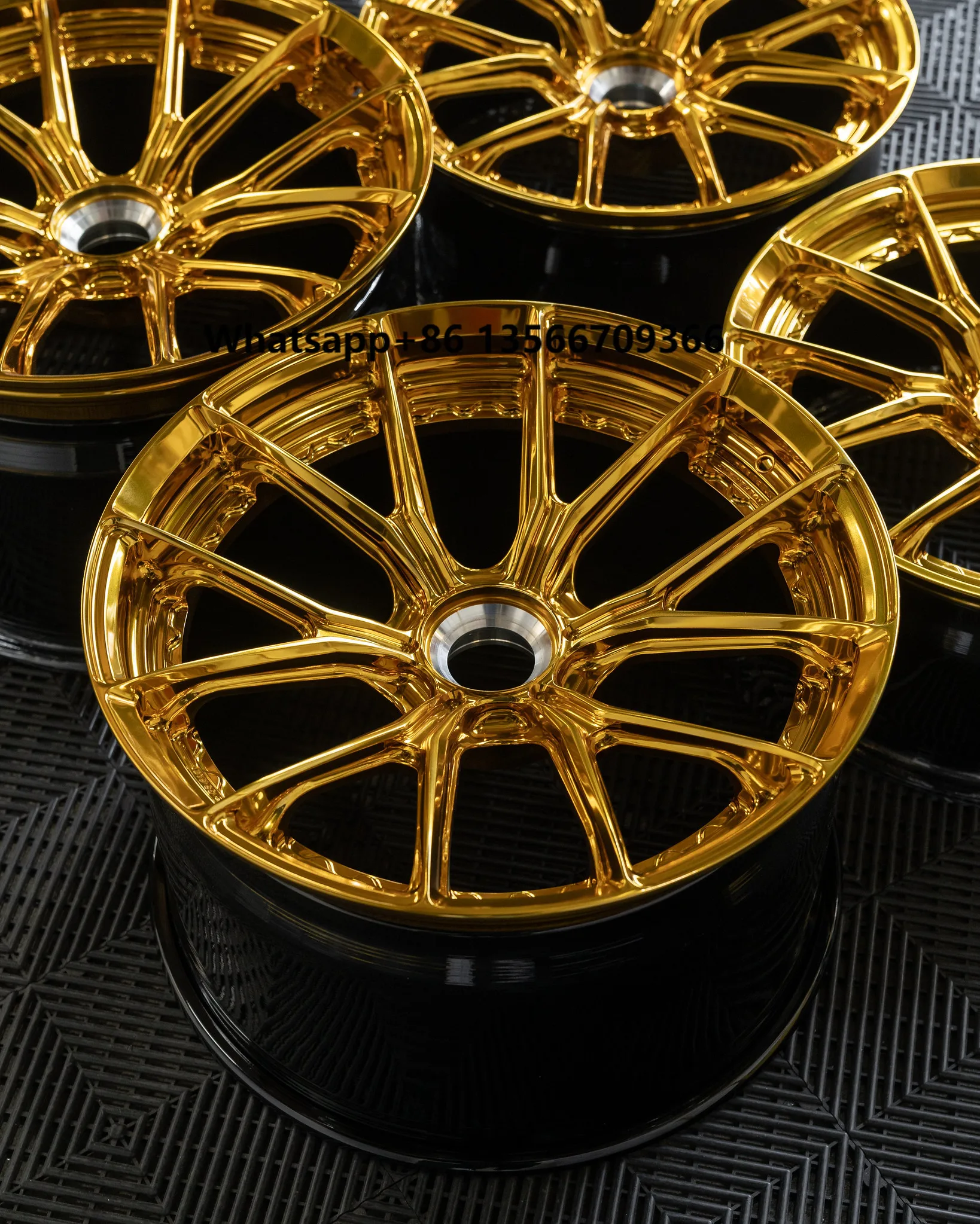 

Custom Luxury 2 Piece Forged Golden Polish Chrome Rim for C8 720s Lamborghini 5x114.3 5x120 5x130 20 21 22 24 Inch Wheel Rim