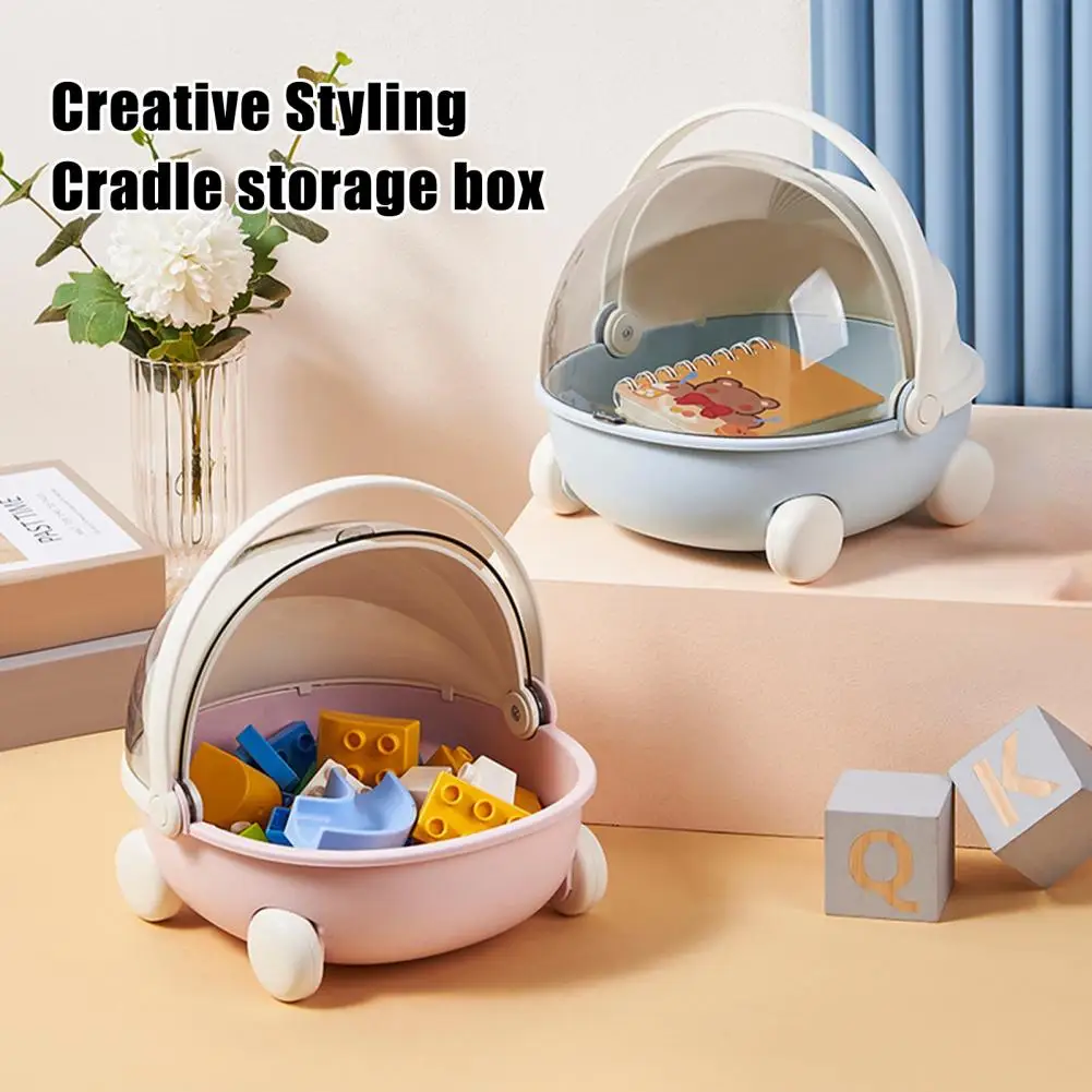 Desktop Decoration Cute Cradle Design Storage Box Organizer with Strong Load-bearing Capacity Dust-proof for Sundries for Home