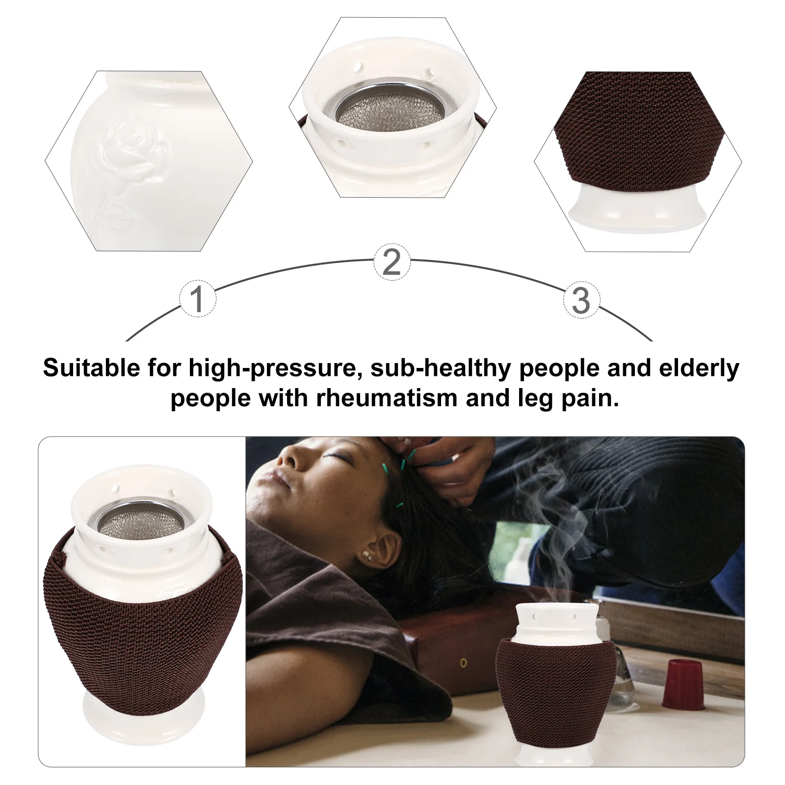 

1Pcs Premium Moxibustion Pot Durable Lightweight Smokeless Moxa Device Portable Pain Relief Health Care Moxibustion Device