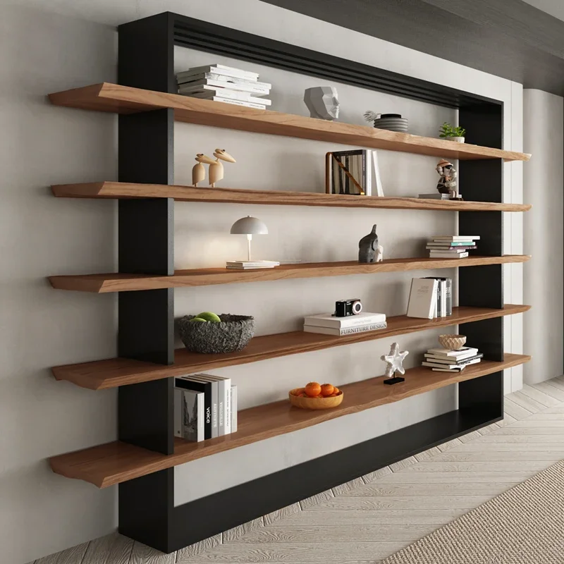 v*-Wall Minimalist Bookcases Interior Story Display Open Bookcases Personalized Magazine Racks Estante Livros Trendy Furniture.