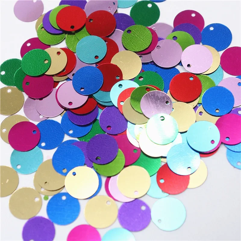 10/15/20/25/30mm Large Sequins With Side Hole PVC Flat Round Loose Sequin Paillettes Sewing Craft DIY Scrapbooking Pendant