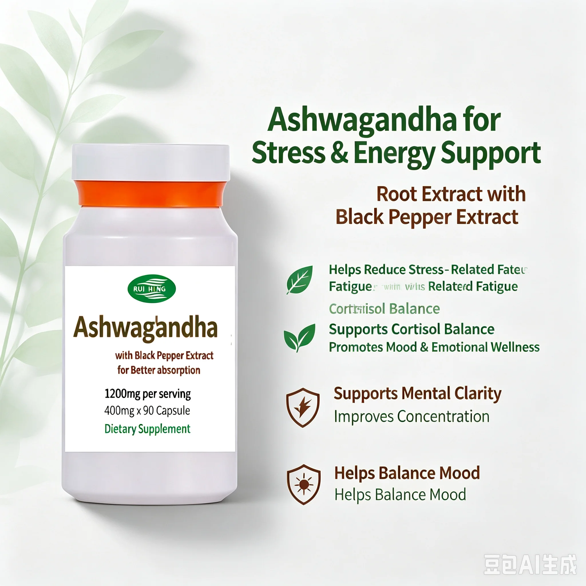Ashwagandha Extract Root - Kapsułki z ekstraktem z korzenia Ashwagandhy