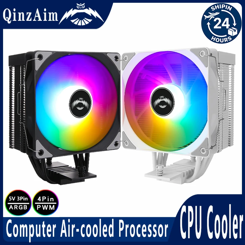 

Кулер для процессоров Intel 115x, 1200, 1700, 1851, i5, i7, i9, совместимый с LGA2066, 2011, x79, x99, AM5, AM4, с RGB-подсветкой, 120-мм вентилятором и 4 тепловыми трубками.