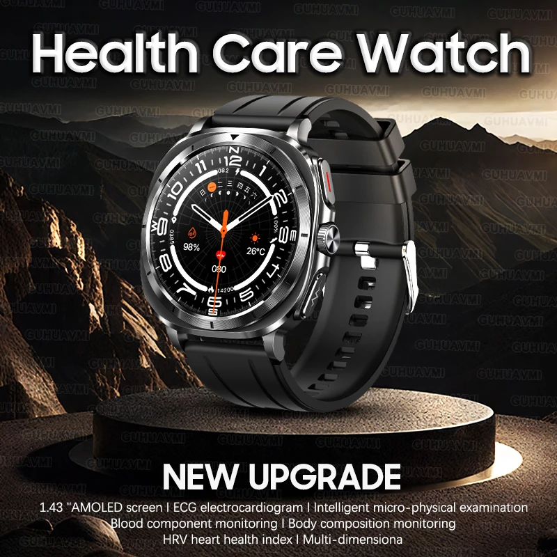 

2025 New High-End Health Care Watch 7 Ultra Smart Watch Men ECG+PPG Uric Acid Blood lipids Body analysis BT Call NFC Smartwatchs