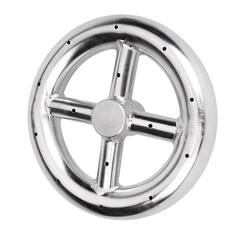 6 Inch Round Fire Pit Burner Ring for Natural Gas & Propane Fire Pit Fireplace Fire Pit Burner for Indoor & Outdoor-LITE