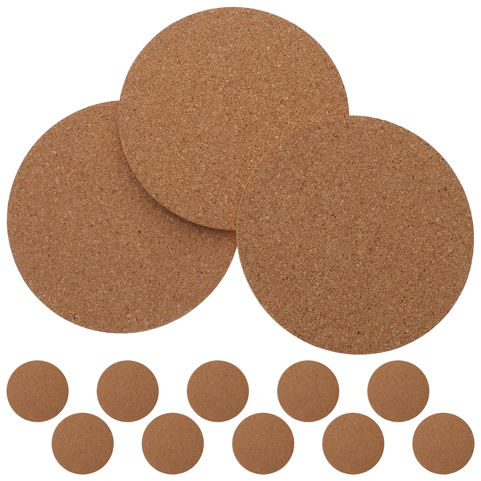 30Pcs Cork Coasters Simple Round Blank Coasters for DIY Crafts Home Office Drink Table Protection Heat-Resistant Natural Cork