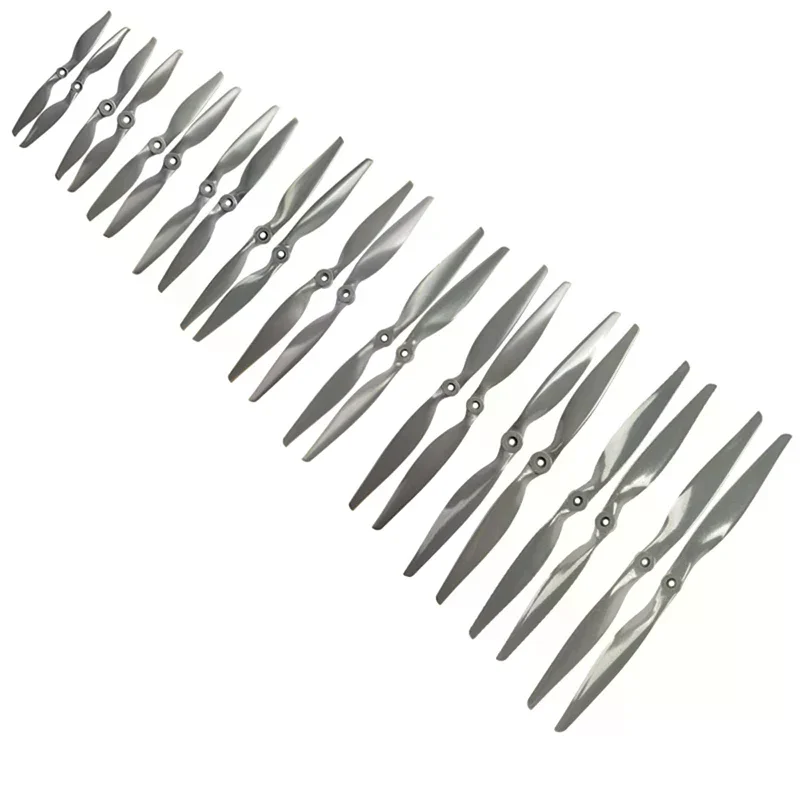 CW CCW RC Propellers7x5 8x6 9x6 10x7Inch Gray 2-Vane Direct Drive Nylon Propeller With Adapter Rings For RC Airplan Drone Glider