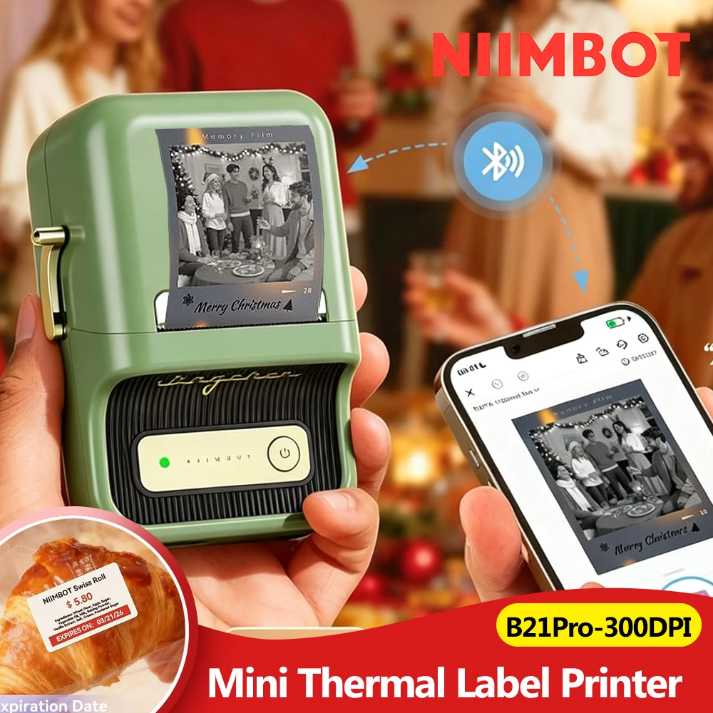 Commercial Photo Printer - Impressora de Etiquetas Térmica Sem Fio