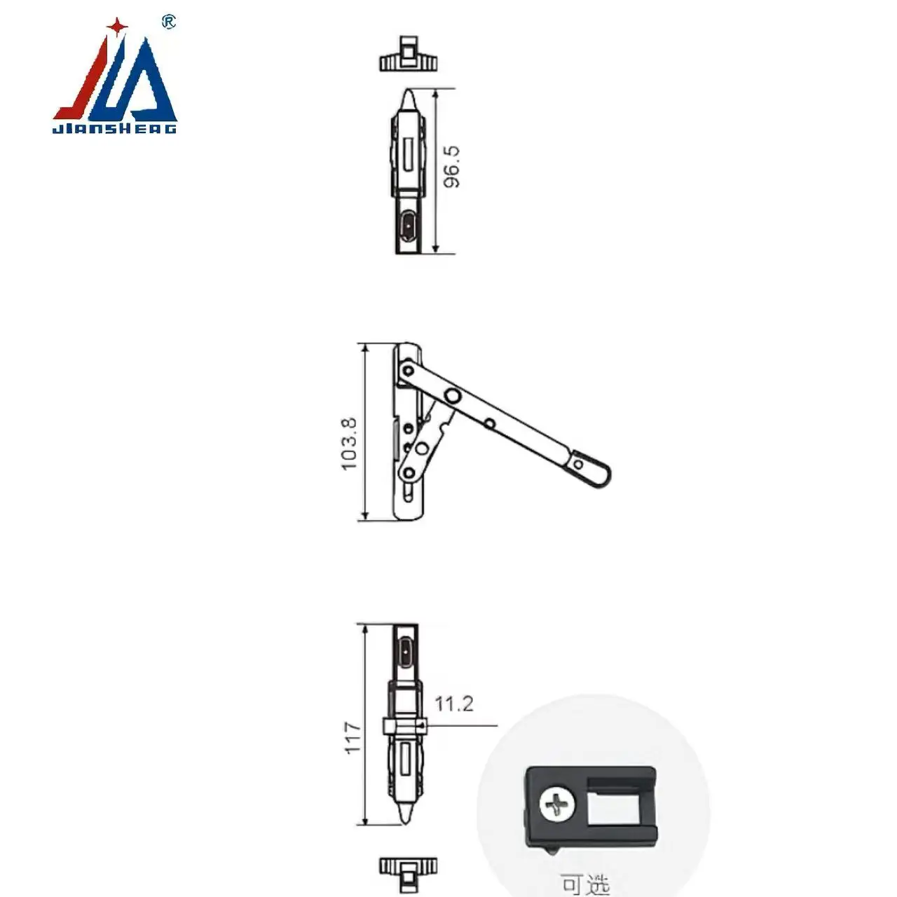 European Standard Thermal Break Aluminum Alloy Tilt & Turn Double Door Lock, Multipoint Interlocking Locking System