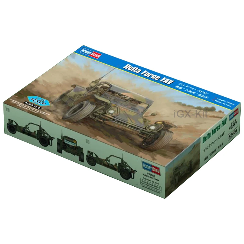 Hobbyboss 82406 1/35 Scale US Delta Force FAV  Family Assault Vehicle Hobby Craft Toy Plastic Assembly Model Building Kit