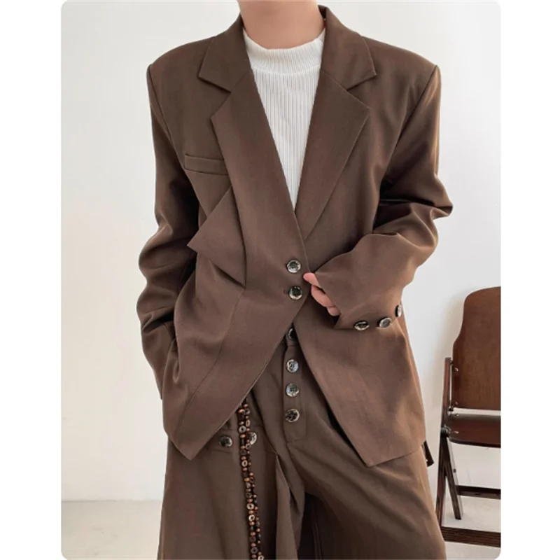 Niche design sense Yamamoto Yoshi's style retro suit simple neutral style casual jacket for men and women