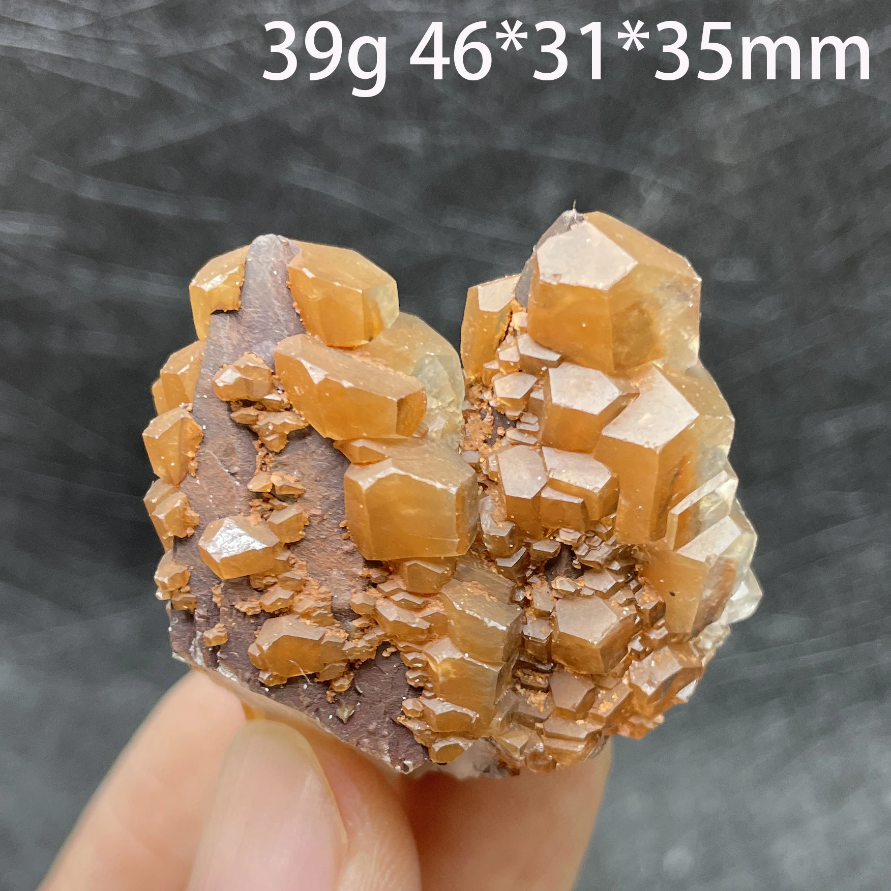 الحجر الطبيعي الماس الأحمر الكالسيت الكريستال عينة معدنية تعليم الكوارتز الخام الصخور الديكور شفاء هدية #6