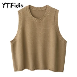 YTFidio ผ้าฝ้าย 100% เสื้อกันหนาวผู้หญิงเสื้อกั๊ก O คอลําลอง Outerwears หรูหราไม่สม่ําเสมอ Designer เสื้อผ้าผู้หญิง 170