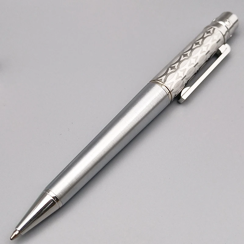 قلم حبر جاف فاخر على شكل كرة دوارة باللون الأزرق مع كتابة الأرقام التسلسلية والقرطاسية الناعمة