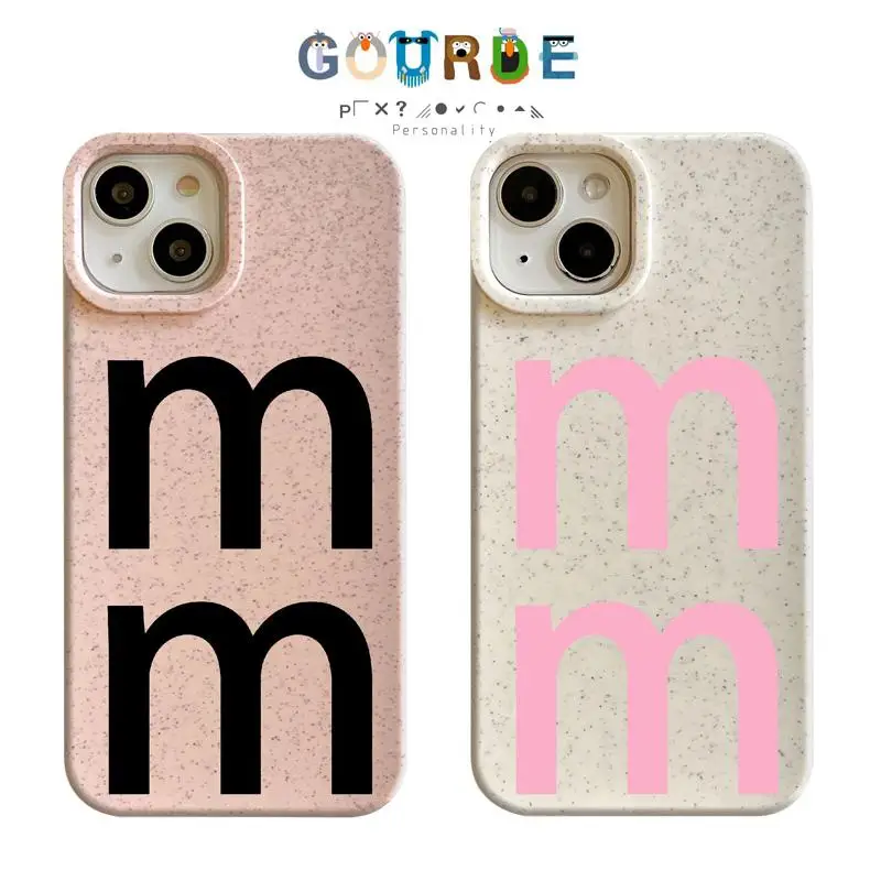

Gourde Simple M Letter Patterns Phone Case for Iphone 16 15 14 12 13 11 Pro Max Ip 7 8 Plus Iphon X Xs Xr Xs Max