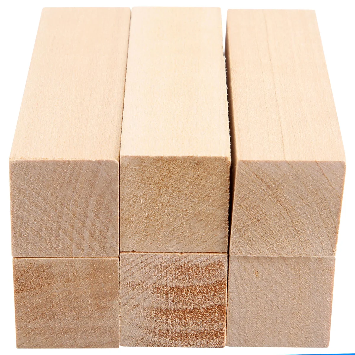 Blok ukiran kayu Basswood, 6 buah untuk pemula kayu peralatan hobi ukiran DIY kayu