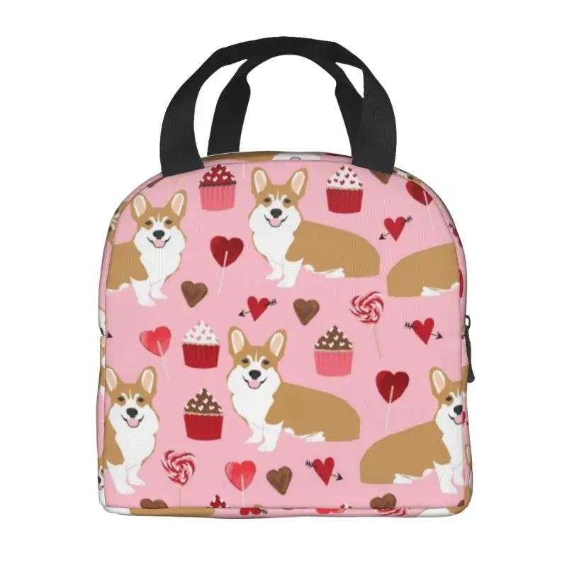 Welsh Corgi Dog Thermal Insulated Lunch Bags Women Portable Lunch Tote for School Office Outdoor Multifunction Food Box