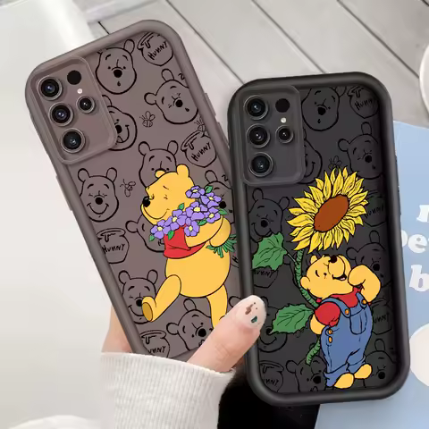 Winnie The Pooh Disney Fashion For Samsung Note 20 S24 S23 S22 S21 S20 Ultra Plus FE A25 A23 A22 A15 A31 5G Eye Ladder Cover