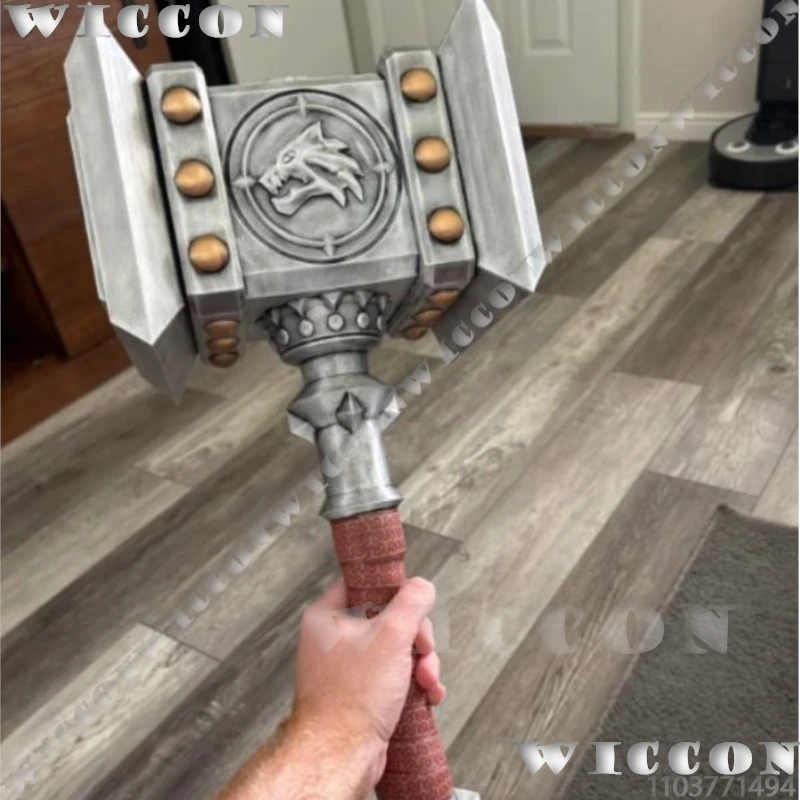 

World Warcraft Doomhammer Cosplay Prop Orgrim Replica Heavy Metal Weapoonn For LARP Accessory Captain America Comic Con Festival