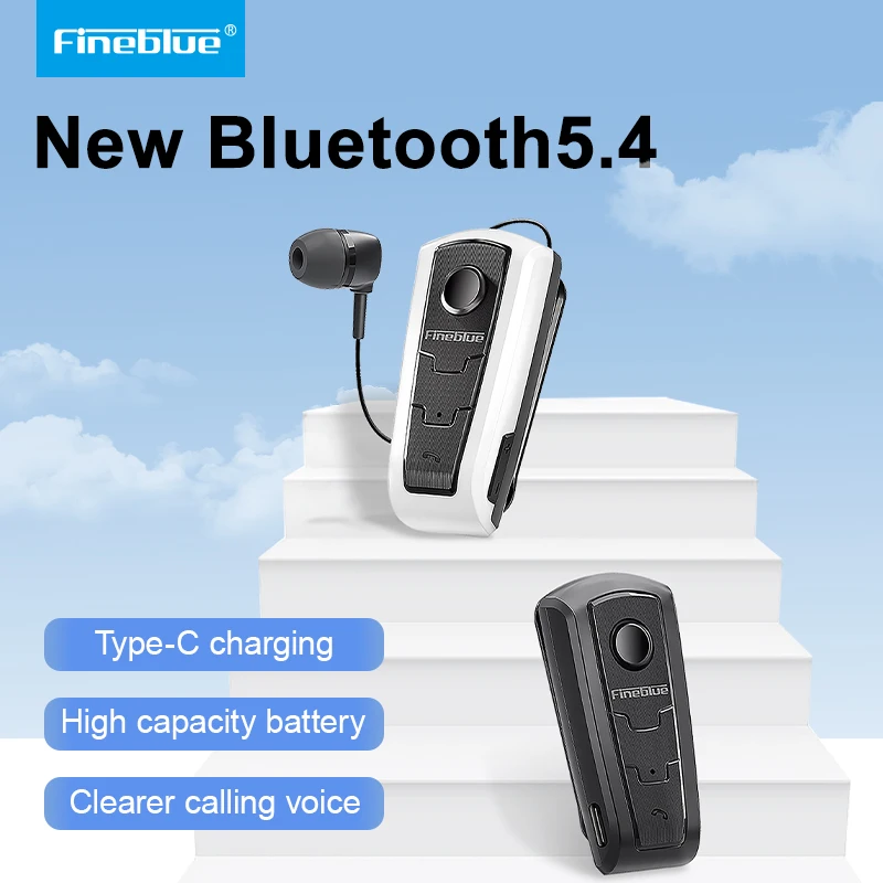

Fineblue F910 Wireless earphone Bluetooth 5.3 Retractable Headset Call Remind Vibration In-ear Sport Headphone