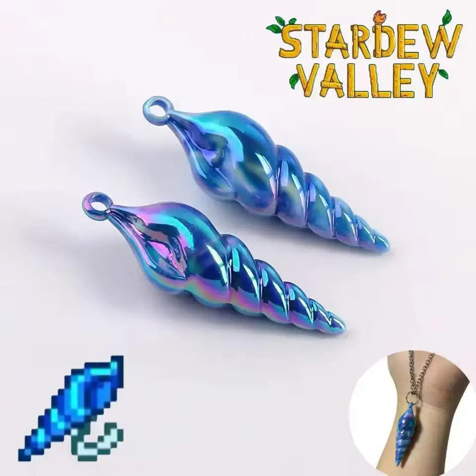 Game Stardew Valley Mermaid Necklace Cosplay Blue Choker Unisex Hip Hop Chain Fashion Party Prop for Clothes Gifts for Friends