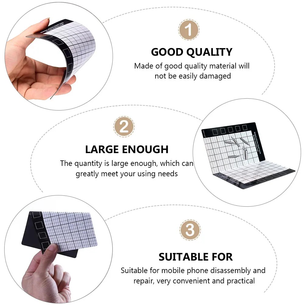 

10pcs Magnetic Screw Storage Work Pad for Phone Repair with Large Capacity Suitable for Electronics Disassembly
