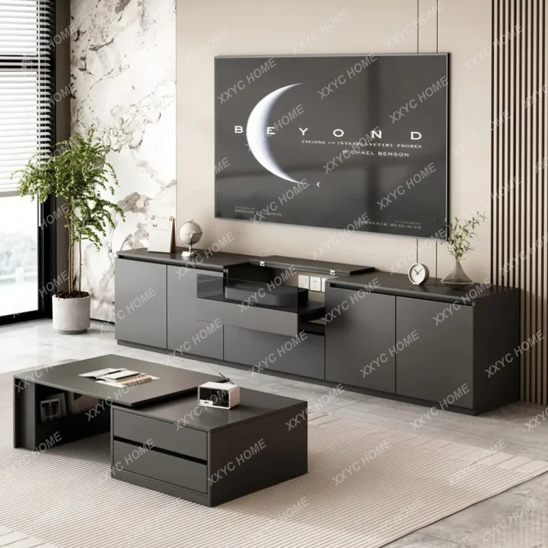 XXLaser TV special cabinet modern and simple, floor-to-ceiling small apartment living room, projector telescopic table