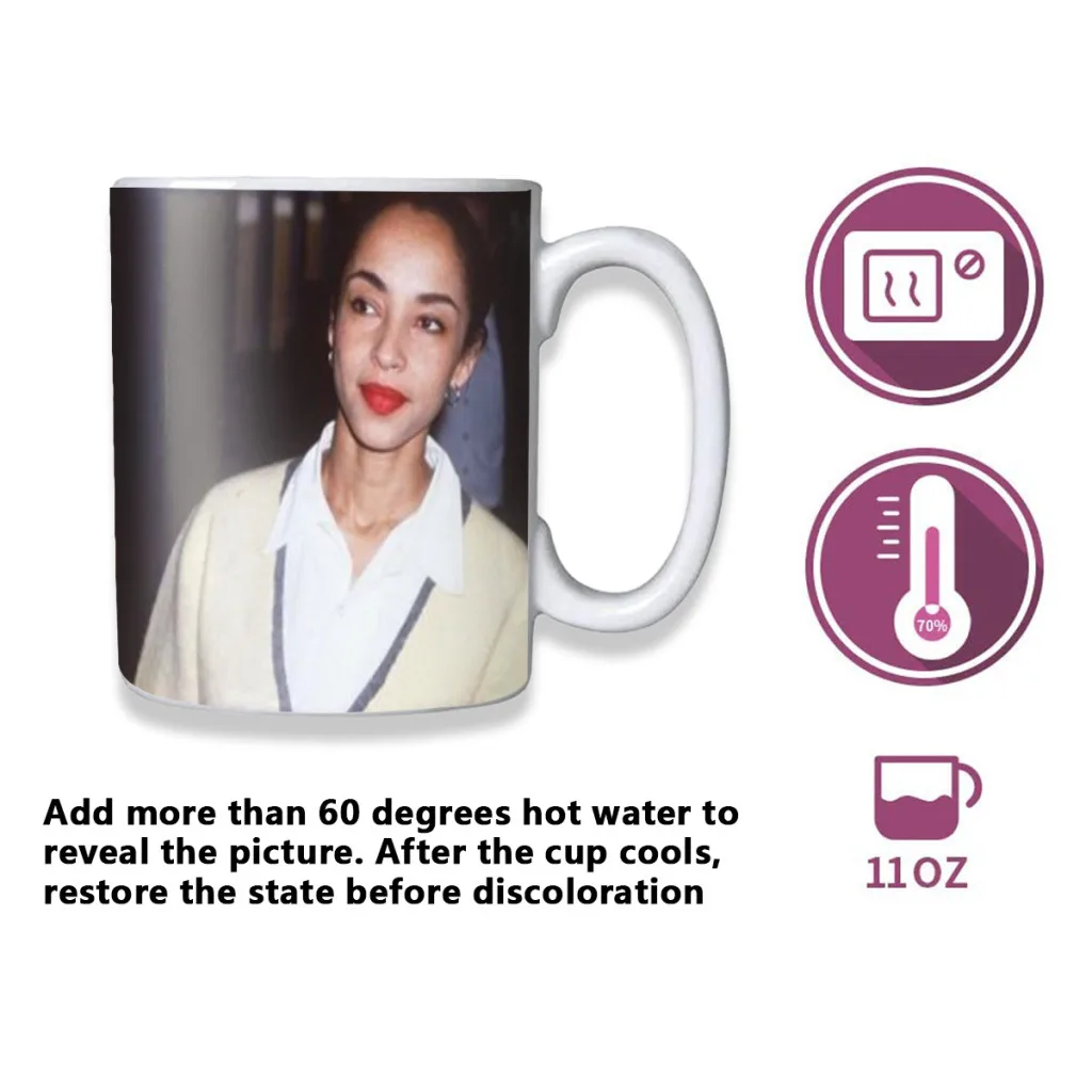 Band S-Sade Adu Singer Movie Coffee Mugs Cup Color Changed Mug Heat Sensitive Tea Cup Coffee Mug Gift Mug Drop Shipping