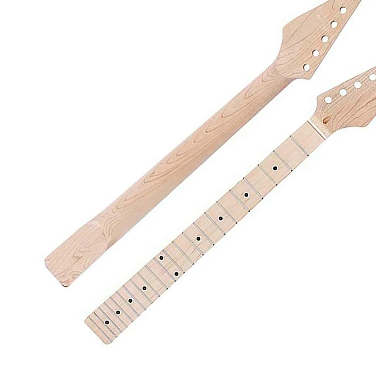 Wholesale 22 Frets Unfinished Electric Guitar Neck Blank Maple ST Guitar Neck For Wholesale