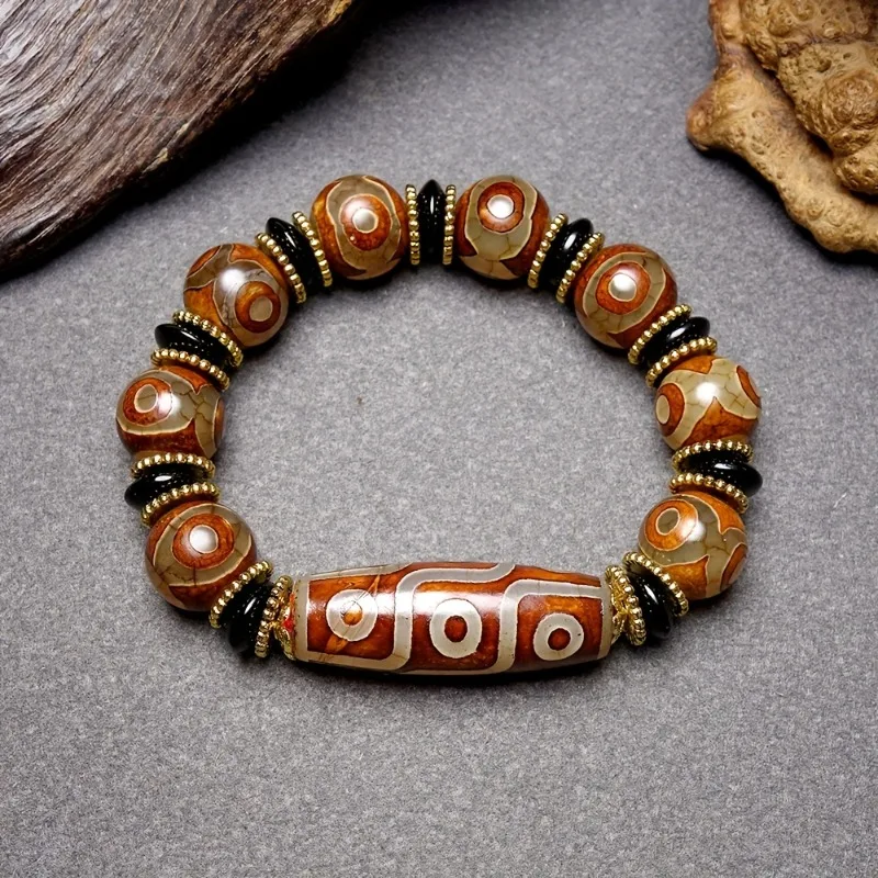 

Natural Agate Dzi Bead Bracelet, Classic Fashion Versatile Bracelet Jewelry