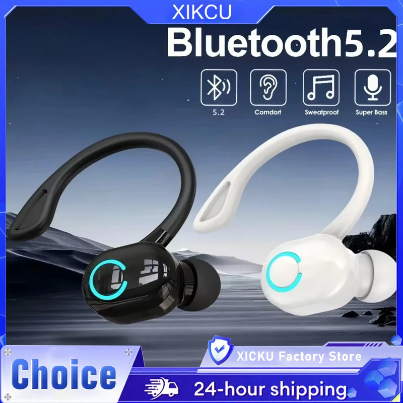 S10 Ear Hook Wireless Bluetooth Earbuds Waterproof Noise Cancelling Long Battery Life Fast Charging Painless Wear Sports Headset