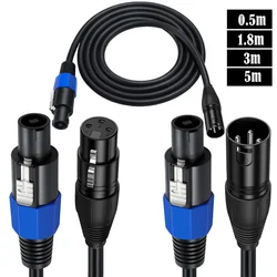 SpeakOn to XLR Cable Audio Speak-On Male to 3 Pole XLR Male / Female Extension DJ PA Gig Stage Microphone Mic 3 Pin Connection