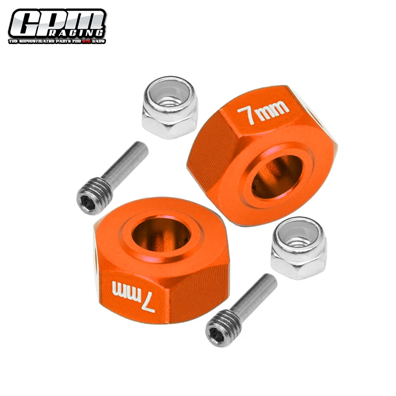 Adaptadores sextavados GPM Alu 7MM/9MM ARRMA Granite 4X4 Mega Big Rock Vendetta 3S QUAKE 2WD