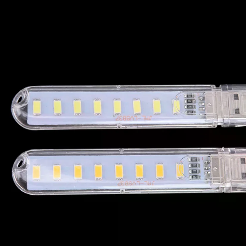 【CCA】مصباح LED صغير محمول 5 فولت 8 LED USB إضاءة الكمبيوتر المحمول مصباح الطاقة ضوء الليل لغرفة المعيشة غرفة نوم المنزل/الدراسة المكتبية